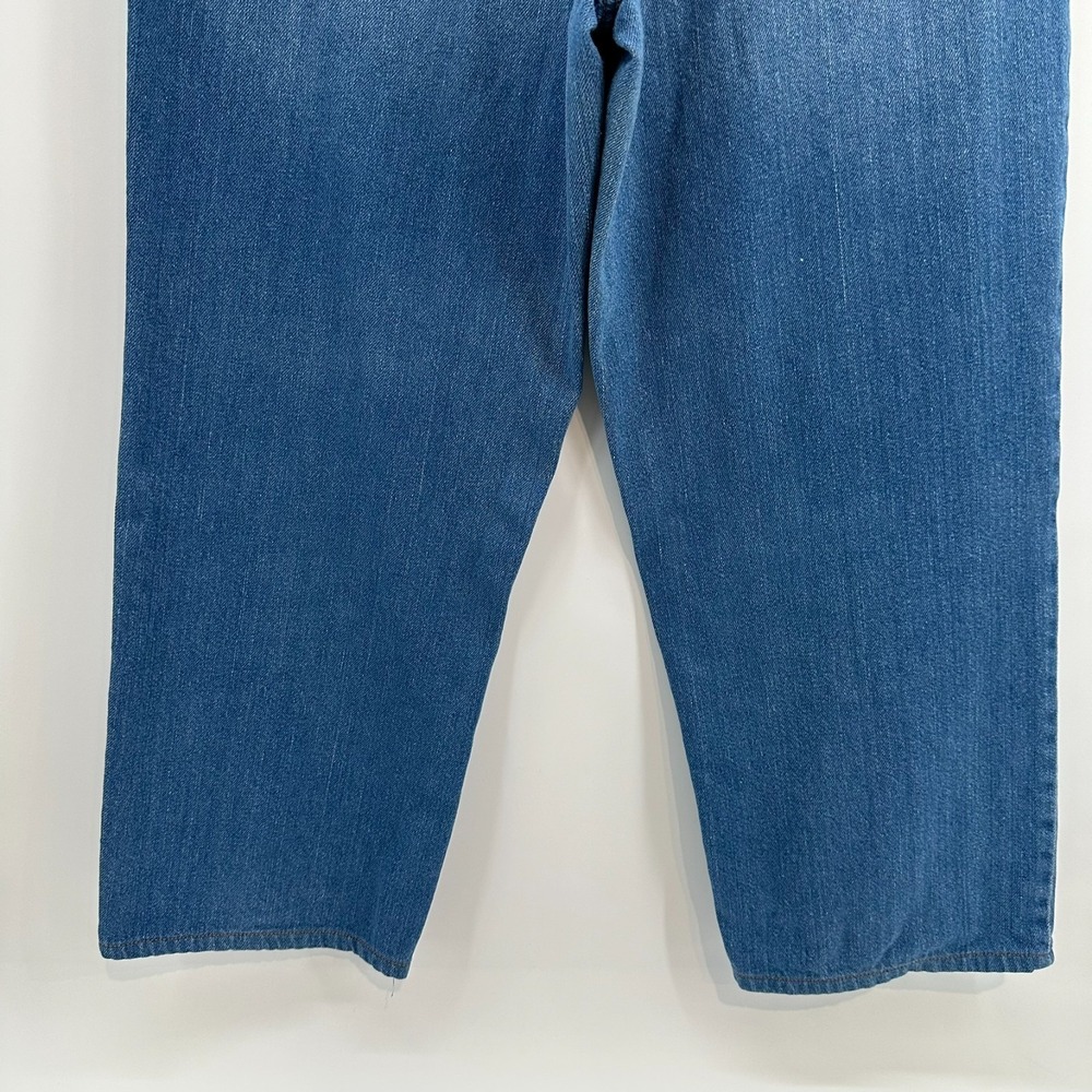 Universal Thread Jeans Womens 10/30R Blue Denim Wide-Leg Relaxed Fit 5-Pocket - Picture 4 of 10